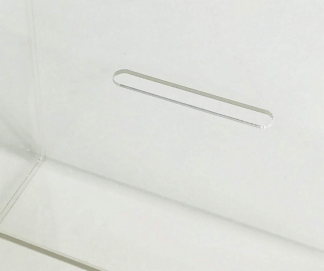 FixtureDisplays® 6-Pack Clear Acrylic Donation Boxes 7x5.5x5.5 Inches - Ghost Display Collection Containers for Fundraising, Events, Retail & Church Donations - Set of 6 Transparent Organizer Boxes