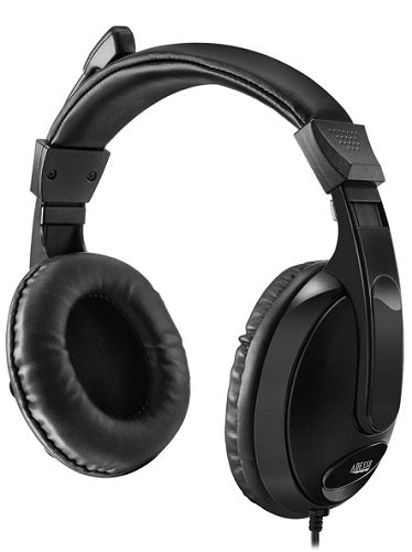 Adesso Xtream H5 Multimedia Headset - 4 Band 3.5mm Stereo Headphones with Y Adapter for PC, Gaming & Music (Multi-Pack Options) - Perfect for Online Classes, Conference Calls & Streaming