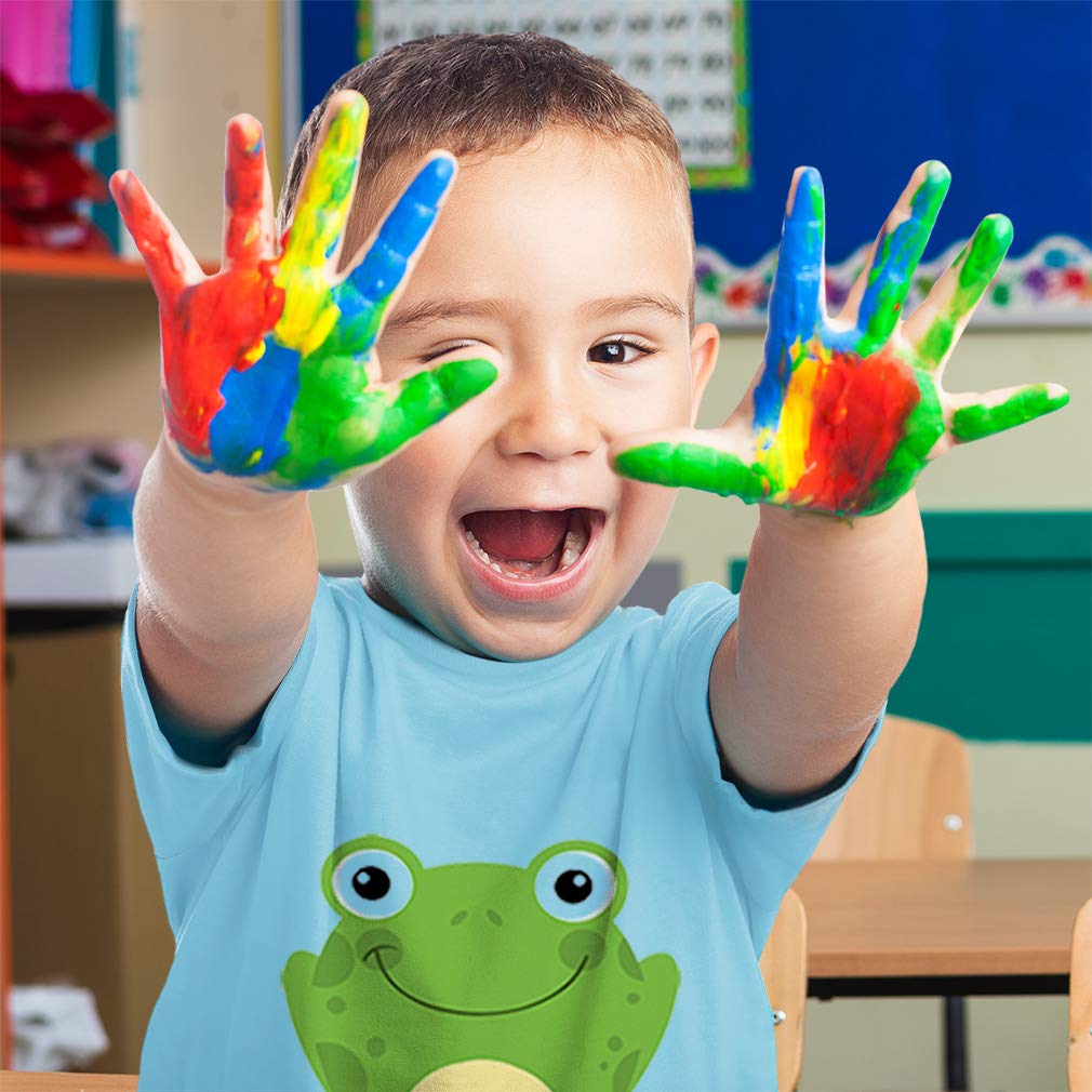 Funny Smiling Frog Toddler T-Shirt - Soft Cotton Green Reptile Tee for Boys & Girls | Playtime, Daycare & Birthday Outfits