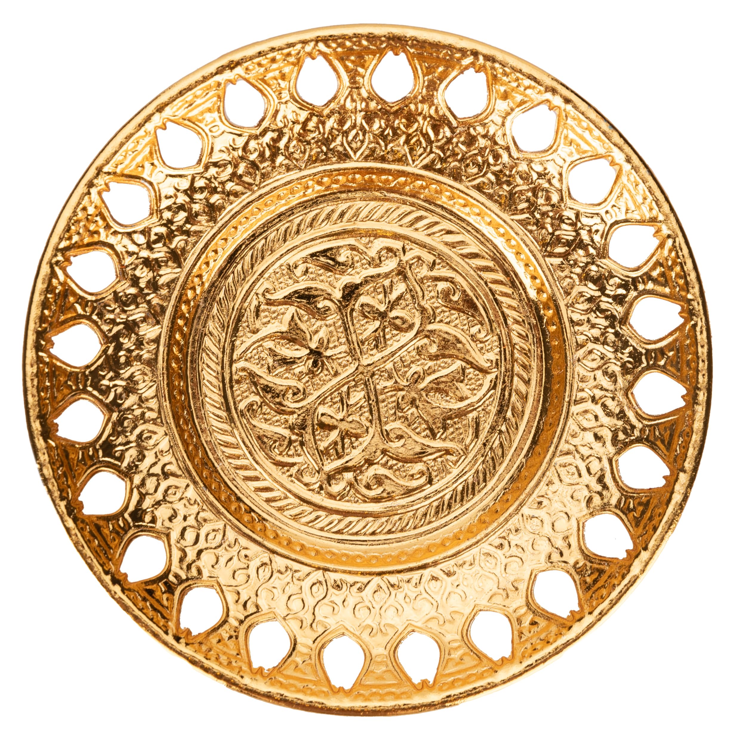 Premium Ottoman Turkish Greek Arabic Espresso Coffee Cups with Saucer and Lid - Set of 2, Gold Hilal Design - Perfect for Middle Eastern Coffee Ceremonies, Home Decor & Gift Giving
