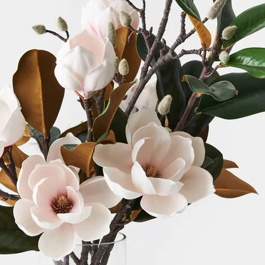 Sweet Magnolia Large Pink Artificial Flowers - Elegant Home Decor for Weddings, Parties & Living Room Centerpieces