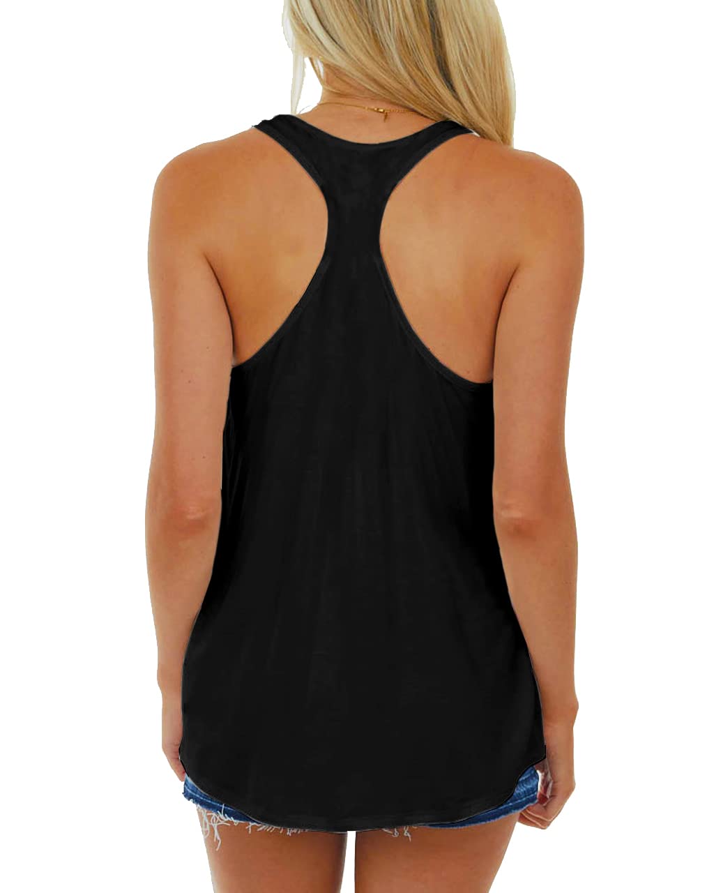 Deerose Women's 4th of July Tank Top - Sleeveless American Flag Patriotic Shirt for Summer BBQ, Beach & Independence Day Celebrations