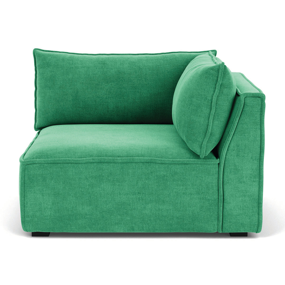 Daphne Fabric 1-Seater Right Corner Modular Sofa - Compact Sectional Couch for Small Spaces, Living Rooms & Apartments