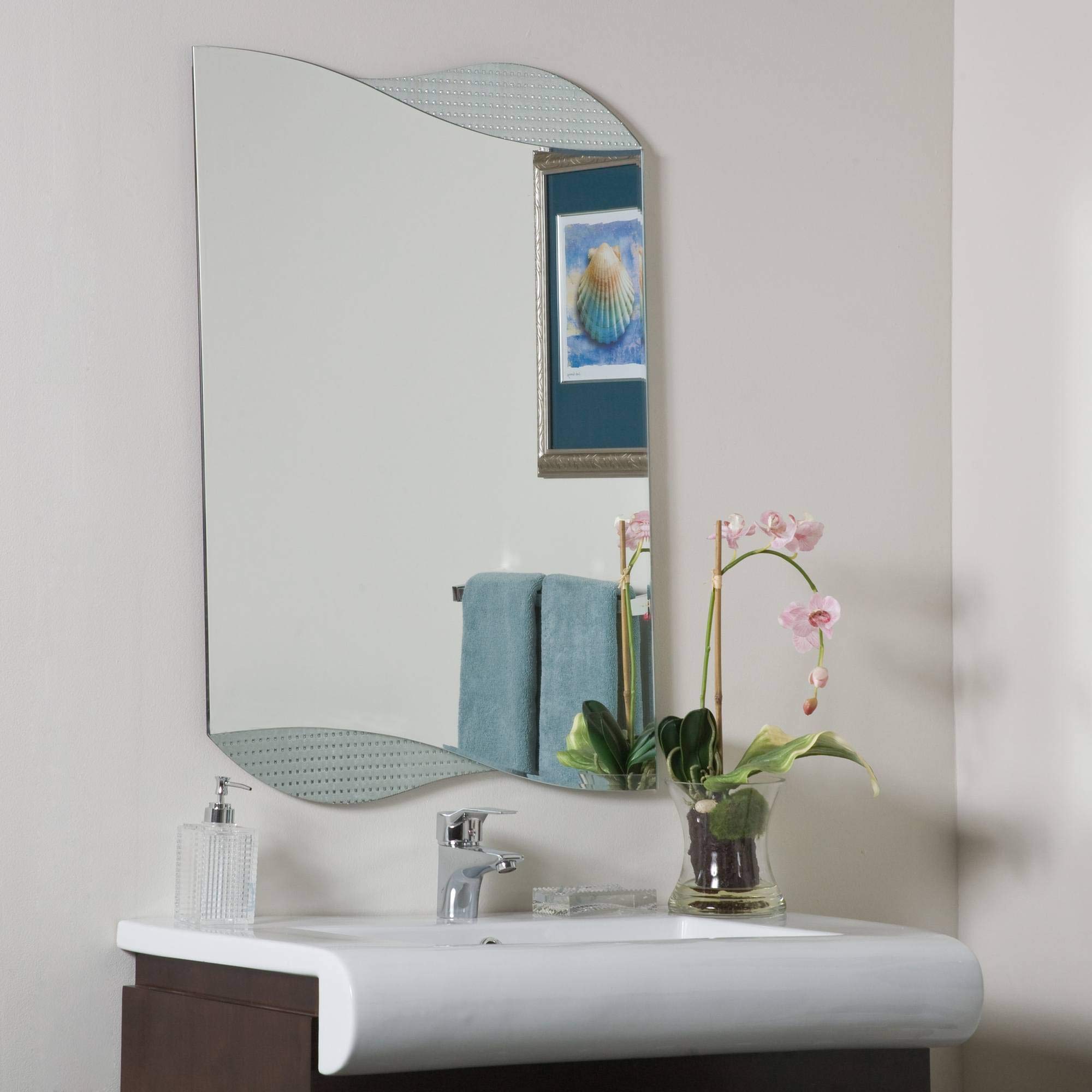 Sonia Bathroom Mirror with LED Lights - Modern Vanity Mirror for Makeup & Shaving - Dimmable Touch Control, Anti-Fog, 1X/5X Magnification - Perfect for Home, Salon, Hotel & Spa Decor