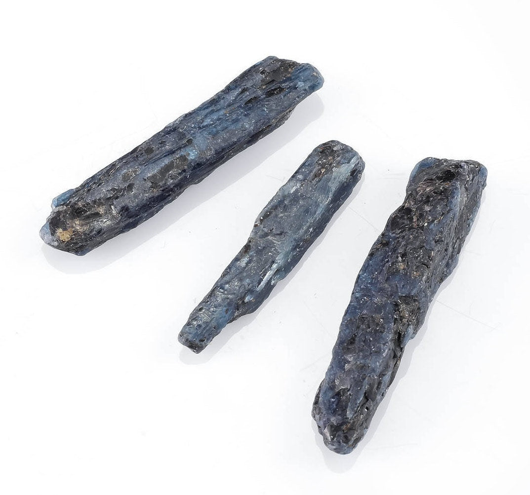 Natural Cobalt Blue Raw KYANITE Crystal Blades - Premium Raw Rocks & Mineral Specimens for Jewelry Making (E0789) | Healing Crystals, Wire Wrapping, Mineral Collection & Spiritual Decor