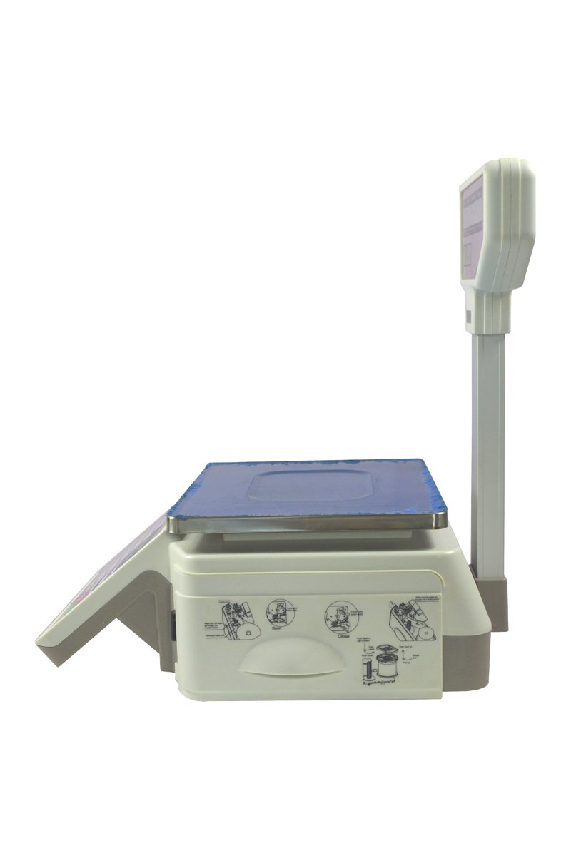 TECHTONGDA 30KG Commercial Digital Counting Scale with Label Printer & 5-Screen Display - Price Computing Scale for Supermarkets, Retail Stores & Warehouses (110V) - Perfect for Inventory Management, Shipping Weighing & Price Labeling