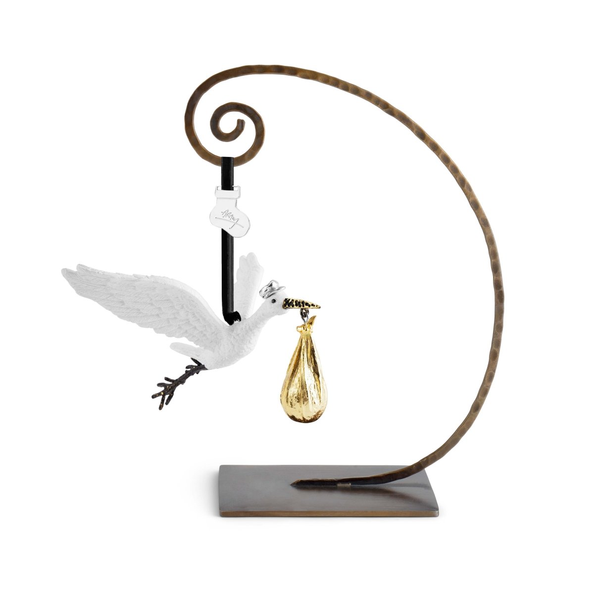 Stork Ornament - Handmade Christmas Tree Decoration for Holiday Home Decor | Perfect for Baby Showers, Nurseries & Winter Festivals