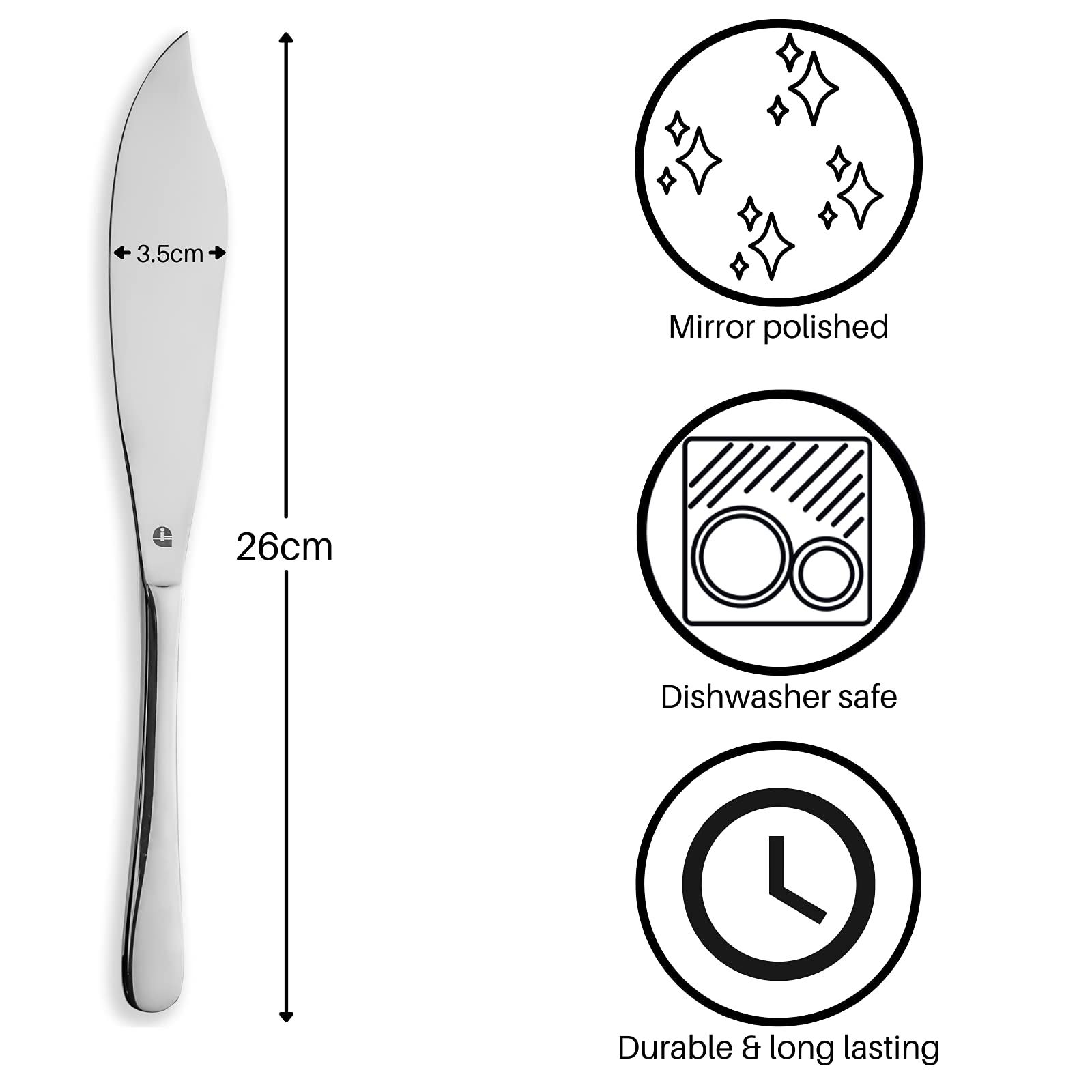 CAKWDR/C Stainless Steel Cake Knife - Professional Baking Tool for Wedding, Birthday & Party Cakes