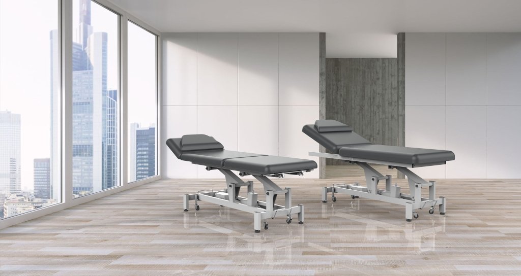 Silverfox® 2 Motor Electric Massage Table - Adjustable Height Power Lift Physical Therapy Bed for Back Pain Relief, RMT & Chiropractic Treatment (Model 2212A) - Perfect for Clinics, Spas & Home Use