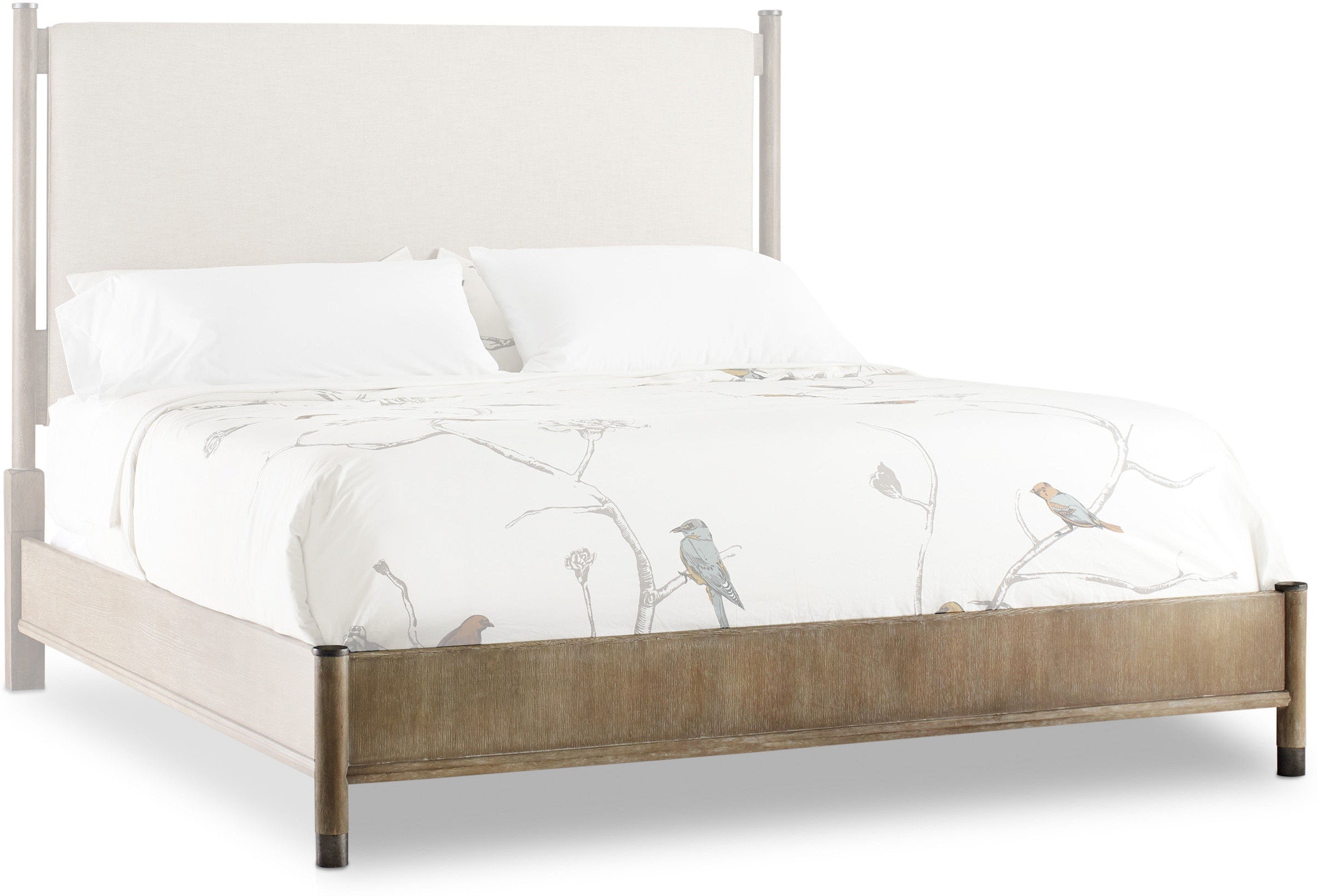 Affinity Upholstered Queen Size Bed Frame with Button Tufted Headboard - Luxurious Fabric Upholstery for Master Bedroom & Guest Room Decor