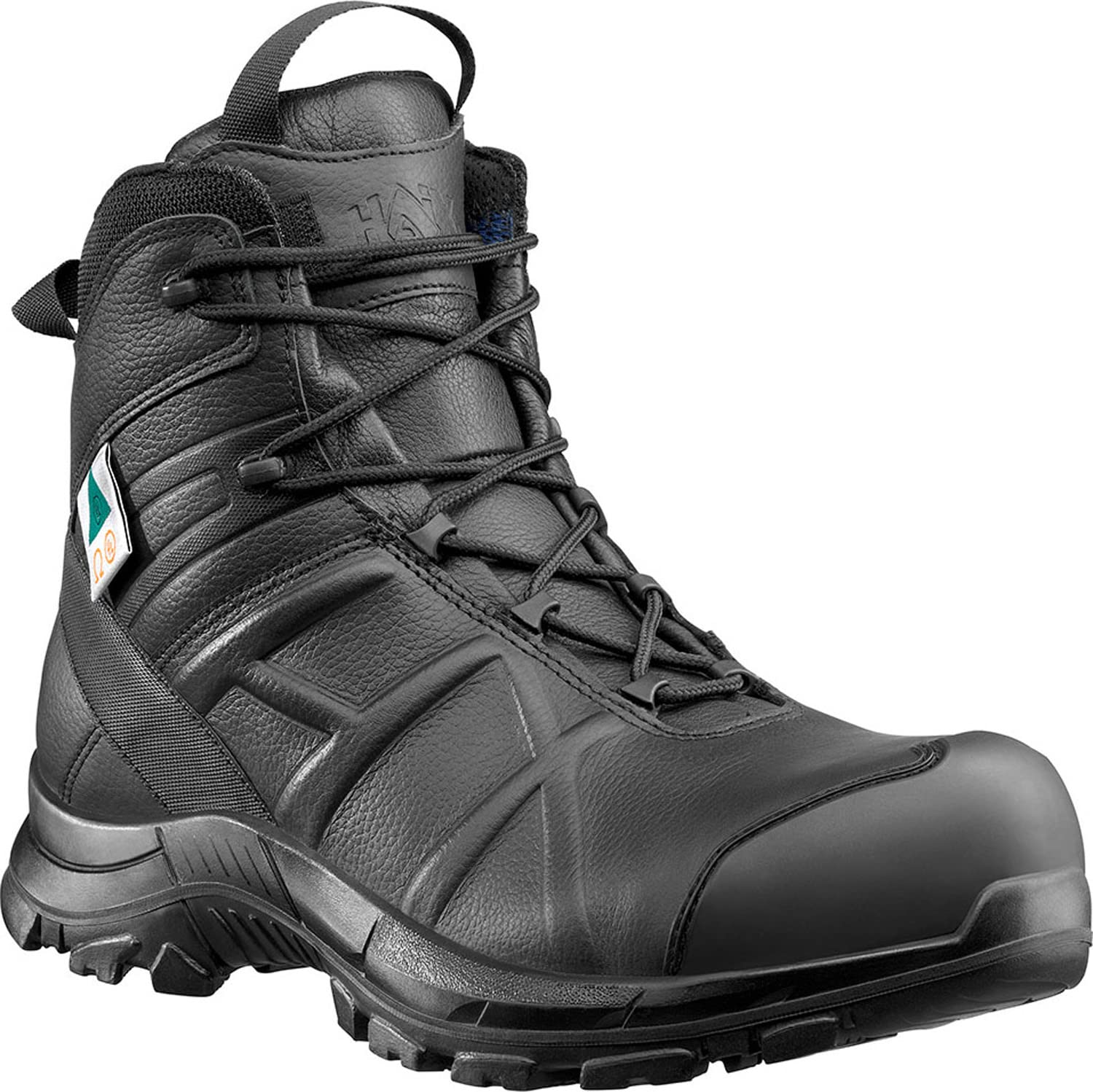 Haix Black Eagle Safety 55 Mid Side-Zip Work Boots for Men - Black - Durable & Comfortable Safety Footwear for Construction, Industrial & Outdoor Work