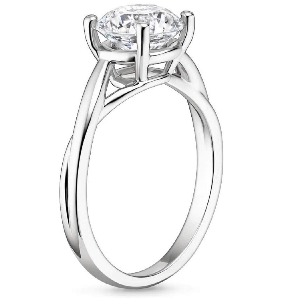 4.00 Carat Oval Moissanite Engagement Ring - Vintage Solitaire Wedding Band with Infinity Accent, 4-Prong Setting in Sterling Silver - Perfect for Proposals, Anniversaries & Romantic Gifts by Neerja Jewels