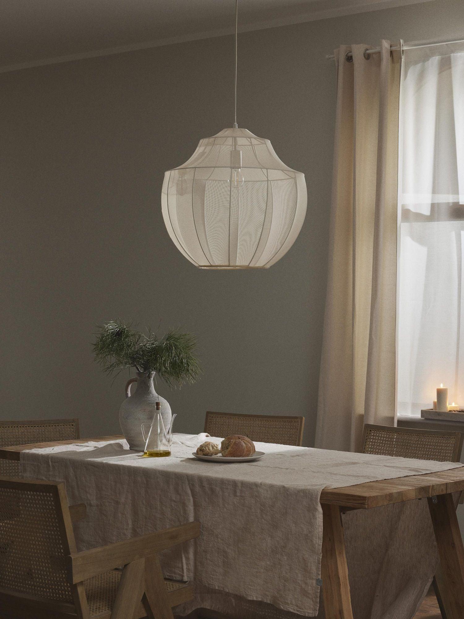Modern Beau Mesh Pendant Light - Elegant Hanging Fixture for Kitchen Island, Dining Room & Bedroom Lighting - Dimmable LED Chandelier with Adjustable Height