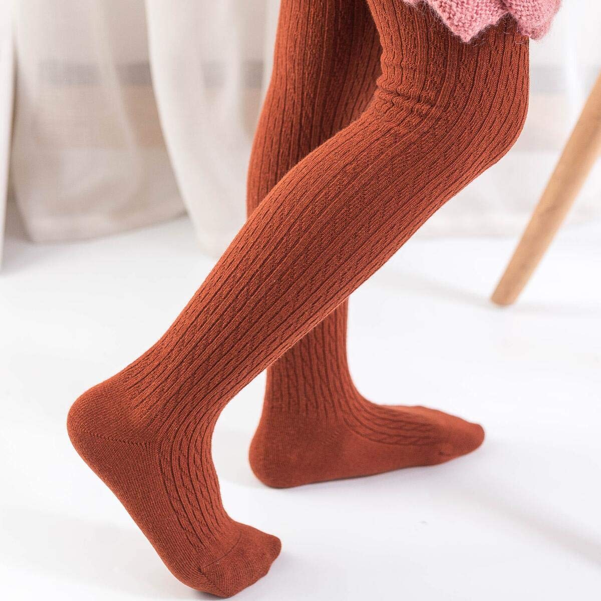 Vanberfia Baby Girls Cable Knit Tights 3-Pack - Soft Cotton Leggings & Stockings for Infants Toddlers 2-10T - Perfect for Winter, Playtime & Family Photos