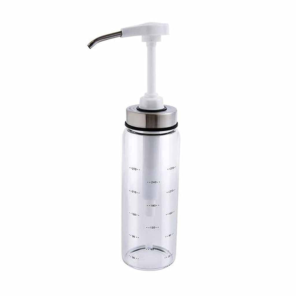 300ml Glass Honey Dispenser Bottle - Kitchen Squeeze Jar for Easy Drip & Storage