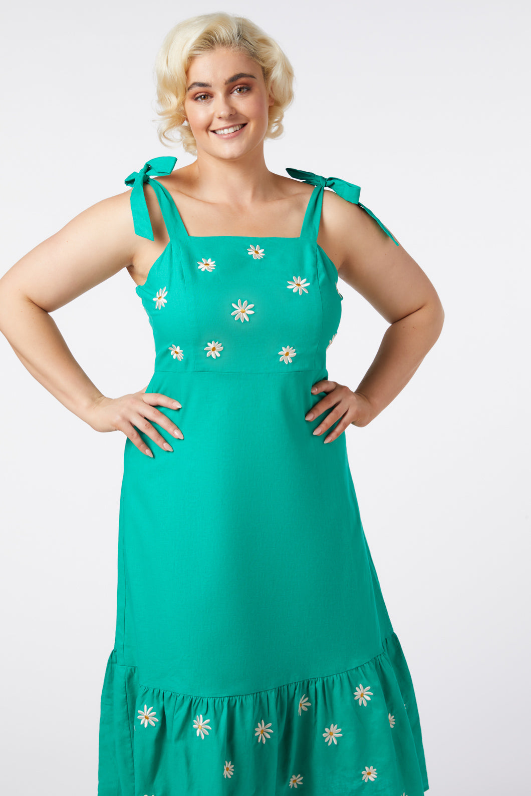 Pattie Embroidered Midi Dress - Floral Summer Boho Dress for Women | Perfect for Beach Vacations, Date Nights & Garden Parties