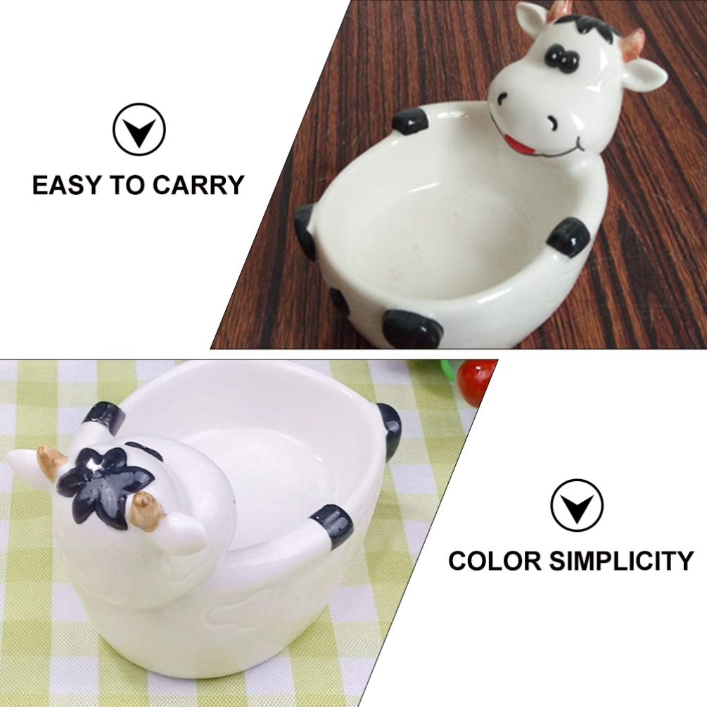 TOYANDONA Ceramic Cow Planter Succulent Pot - Farm Animal Flower Pot for Indoor Plants, Cactus, Office & Home Decor - Perfect for Desk, Windowsill & Gift Giving