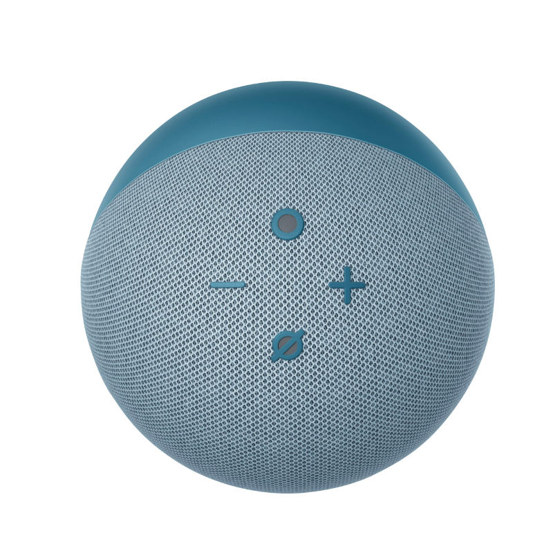 Refurbished Amazon Echo Dot (4th Gen) - Smart Speaker with Alexa - Blue - Perfect for Home Automation & Music Streaming