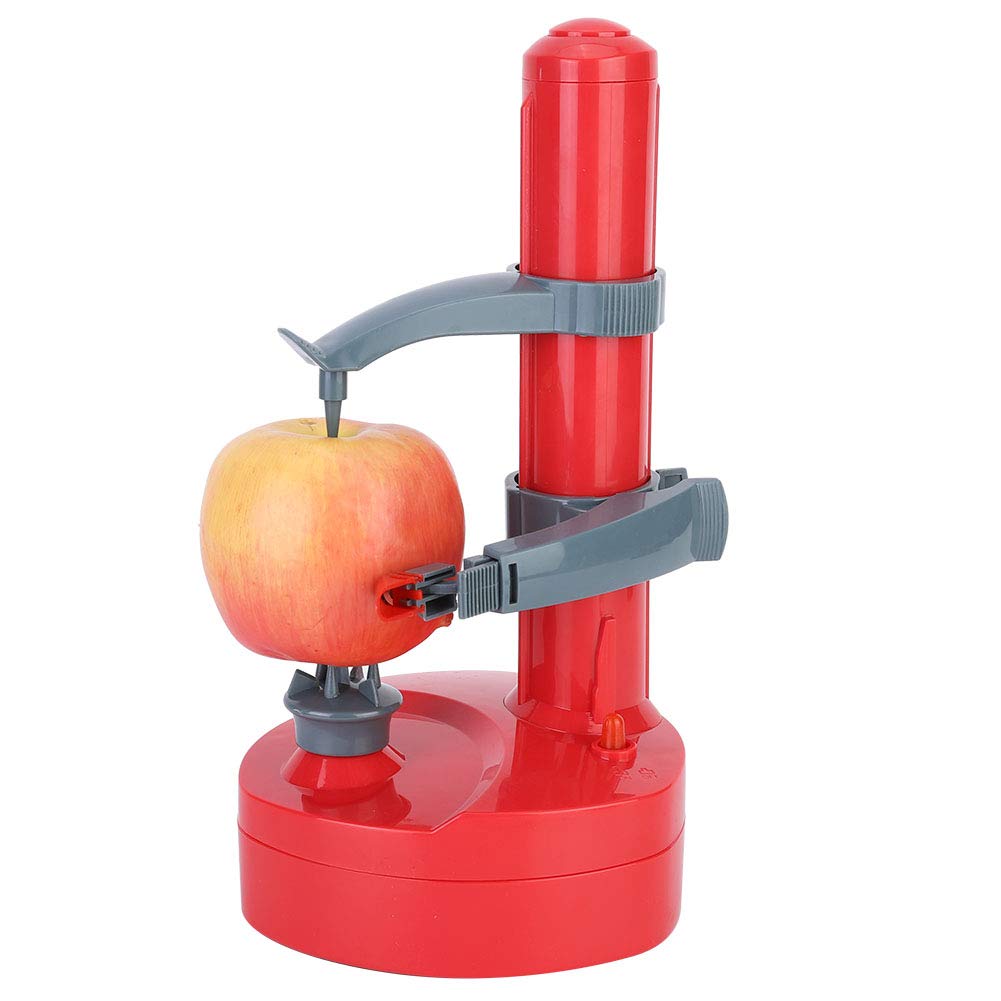 Electric Fruit Peeler - Automatic Kitchen Peeling Machine for Apples, Potatoes & More | Multifunctional Household Slicer Tool (Red) | Perfect for Meal Prep, Baking & Healthy Snacks