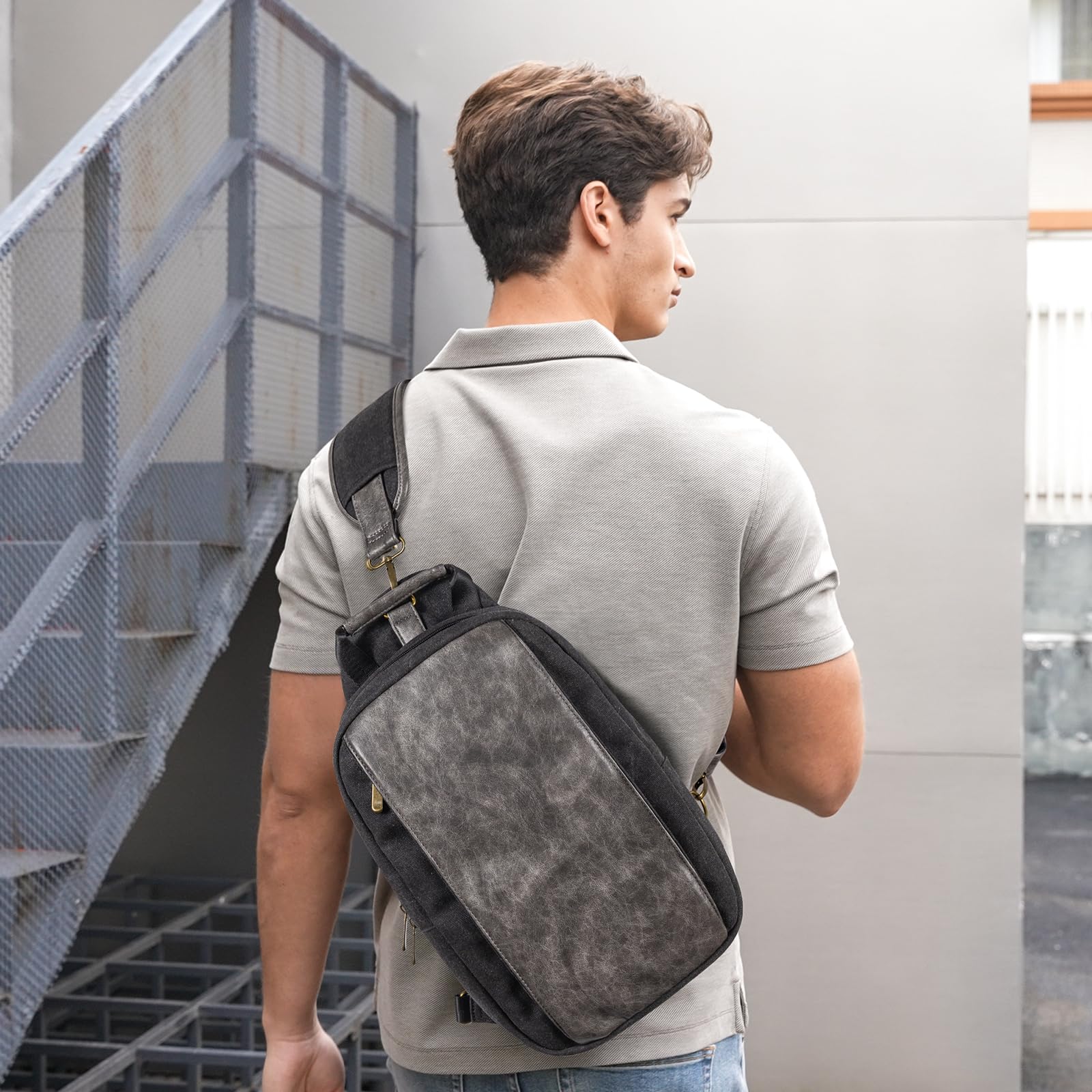 Durable Canvas Messenger Bag for Men & Women - Crossbody Sling Shoulder Bag for Travel, Work & Daily Use | Water-Resistant Satchel with Multiple Pockets for Laptop, Books & Essentials