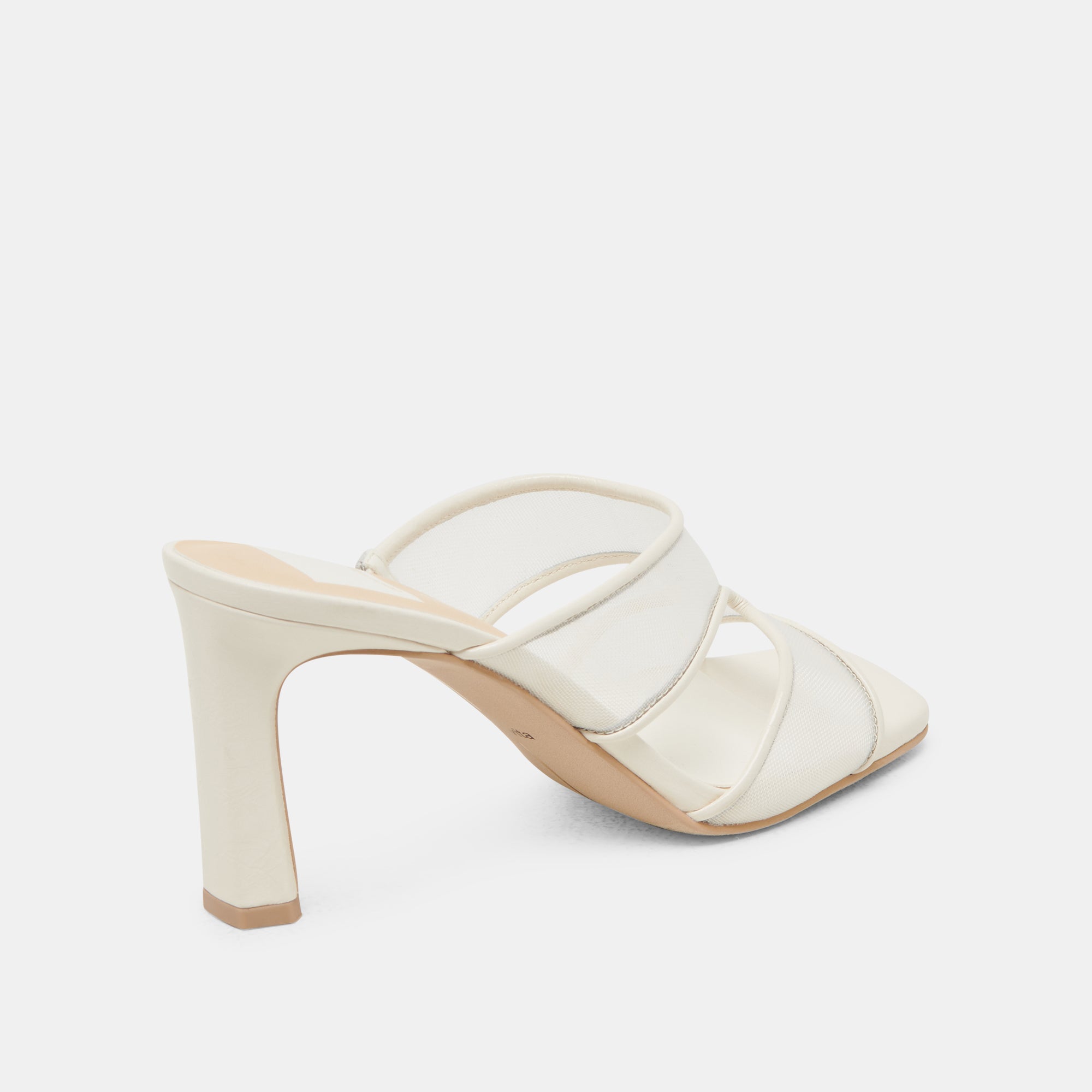 GITEL Women's Off-White Mesh High Heels - Comfortable Dress Pumps for Weddings, Parties & Office Wear
