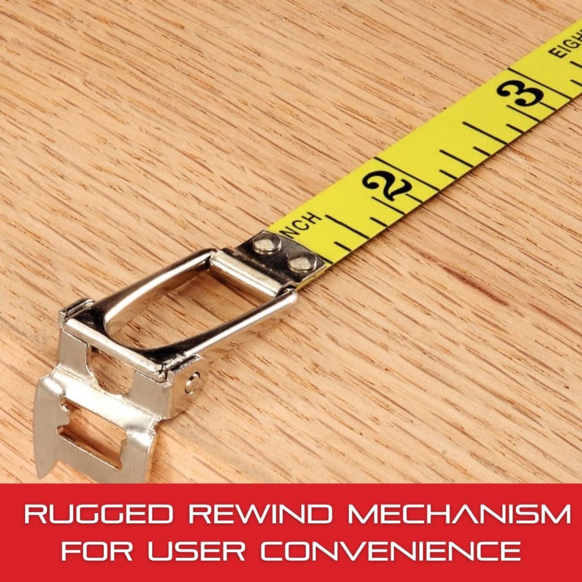 Starrett 30m Closed Reel Long Line Tape Measure with Nylon Rollers & Rewind Mechanism - 3/8