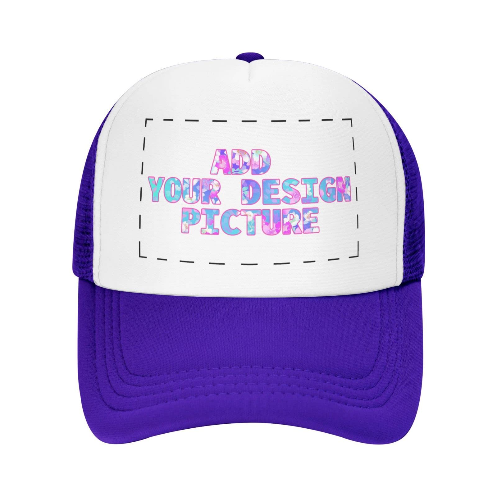 Custom Trucker Hats for Men & Women - Personalized Photo Baseball Caps - Design Your Own Hat - Black - Perfect for Sports, Outdoor Activities & Fashion Accessories