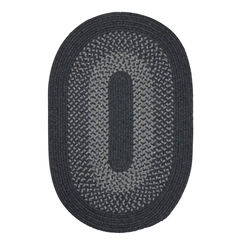 Colonial Mills Madison 7-Foot Round Braided Rug in Charcoal - Perfect for Living Room, Bedroom, or Dining Area