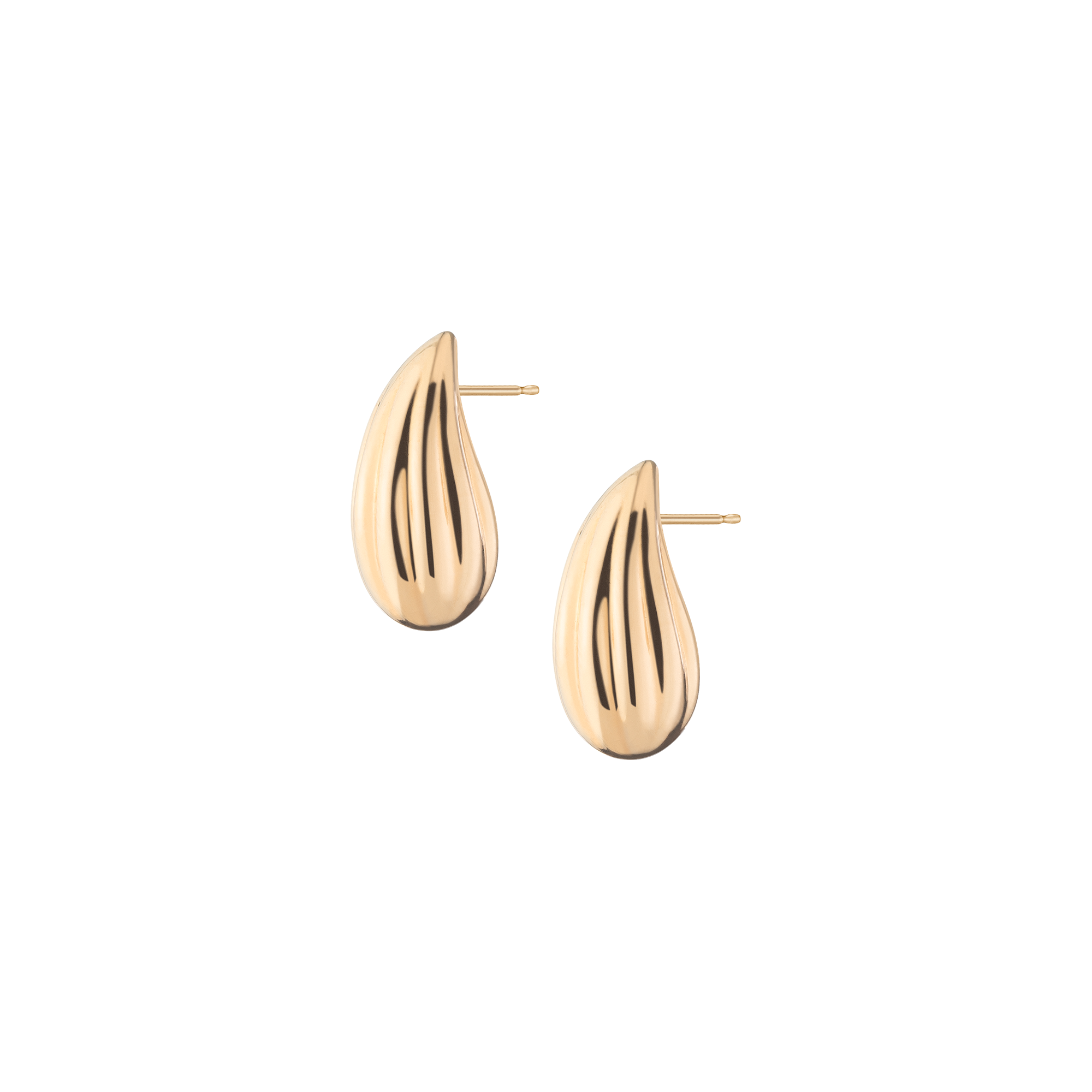 Fluted Teardrop Earrings for Women - Elegant Dangle Drop Earrings in Gold & Silver | Perfect for Weddings, Parties & Everyday Wear