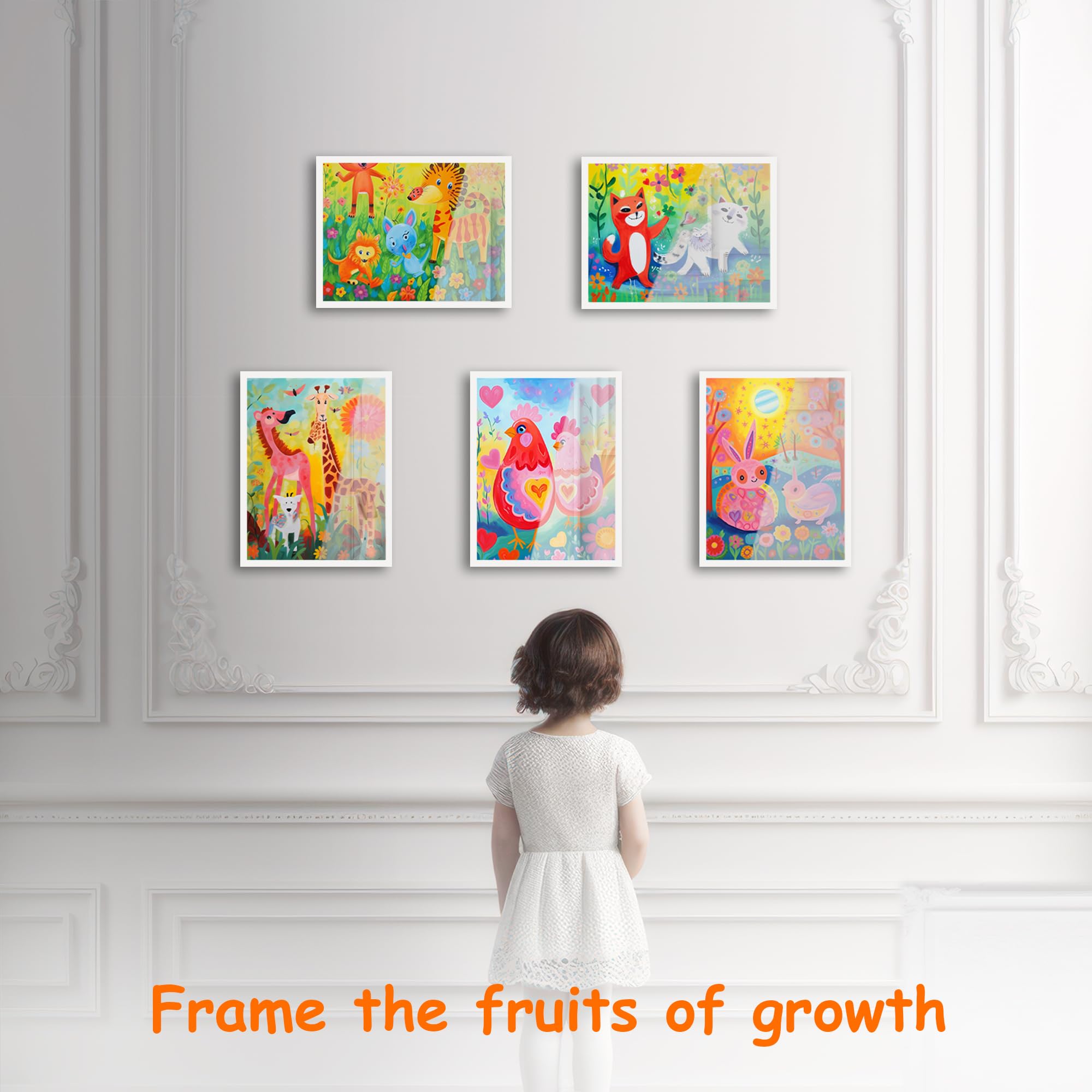 2-Pack Kids Art Frames 8.5x11 - Changeable Front Opening Picture Frames for Home & Classroom Decor