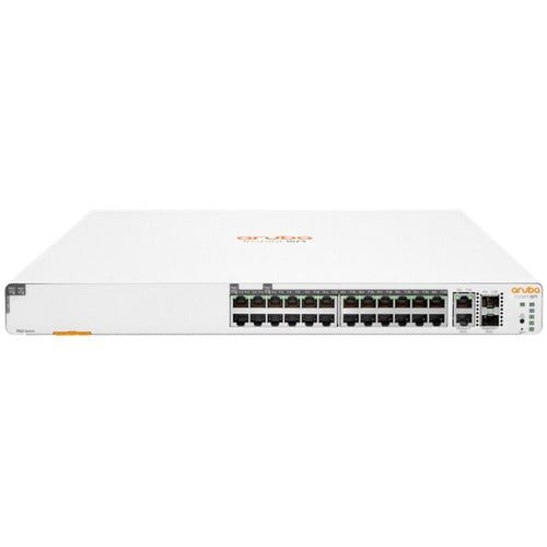 Aruba Instant On 1960 24-Port Gigabit Ethernet Switch with 4x PoE+ Ports, 2x 10G SFP+, 370W PoE Budget - Managed Layer 2 Switch for Small Business & Office Networks - Ideal for High-Speed Data Transfer, VoIP, and Security Camera Systems