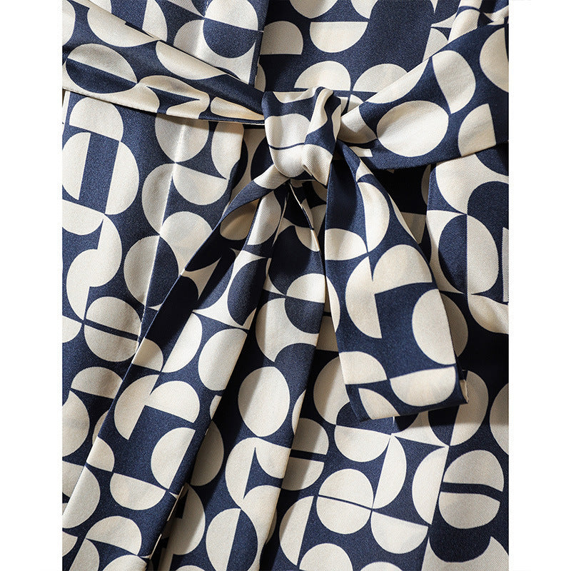 Luxury Mulberry Silk Shirt Dress for Women - Elegant Printed Summer Skirt with Design Sense | Perfect for Office Wear, Cocktail Parties & Special Occasions
