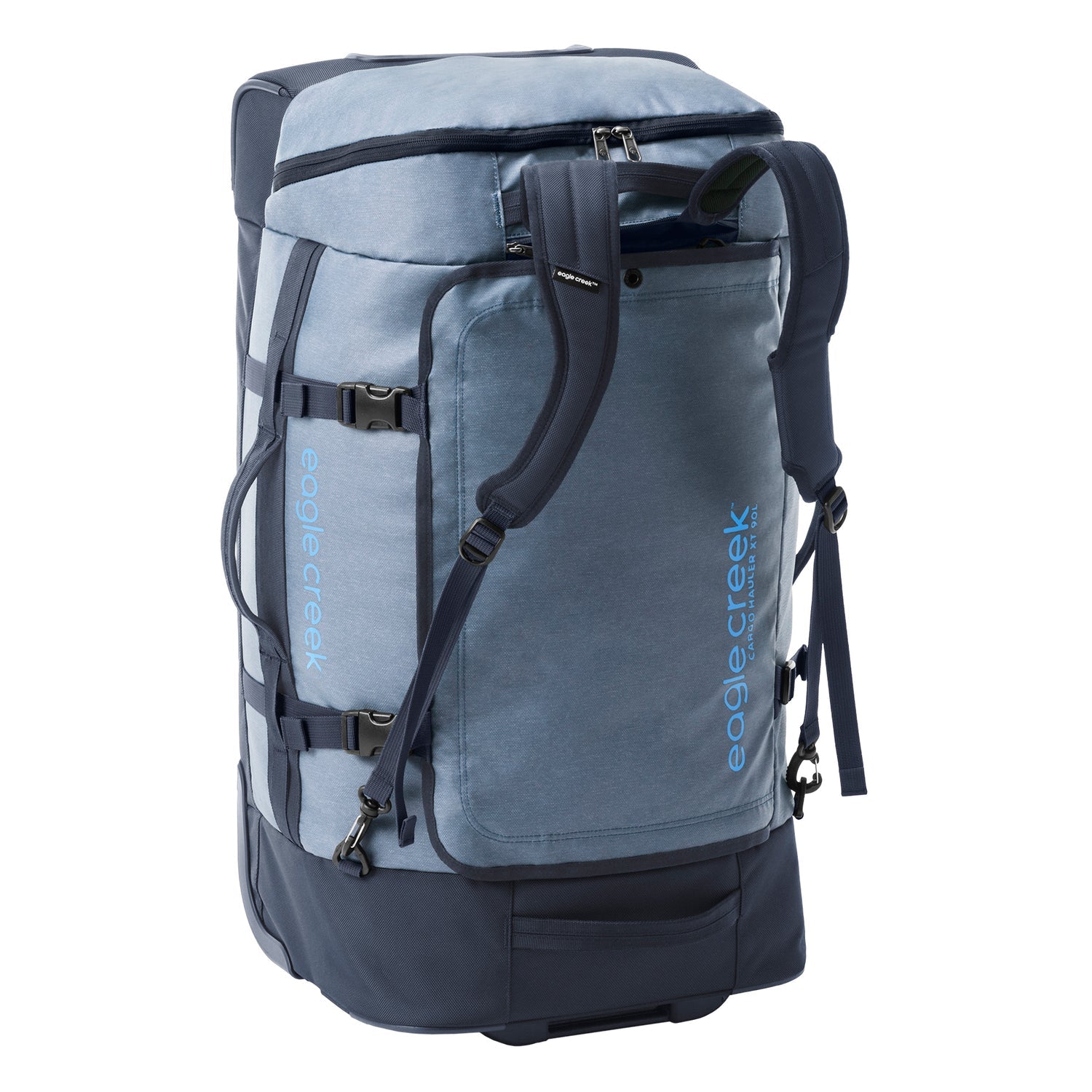 Eagle Creek Cargo Hauler XT Wheeled Duffel 29-Inch Durable Travel Bag - Glacier Blue for Adventure Travel & Outdoor Gear Storage