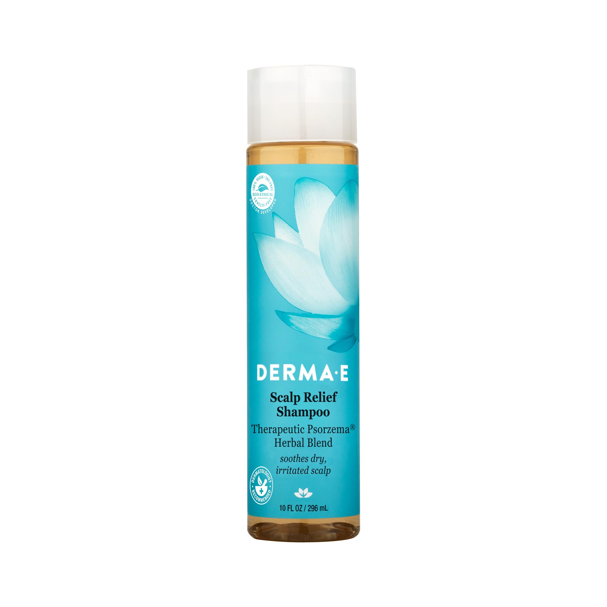 DERMA E Psorzema Herbal Blend Shampoo & Conditioner Set (8oz Each) - Soothes Irritated, Itchy Scalp & Relieves Dandruff - Ideal for Sensitive Scalp Care & Daily Hair Routine