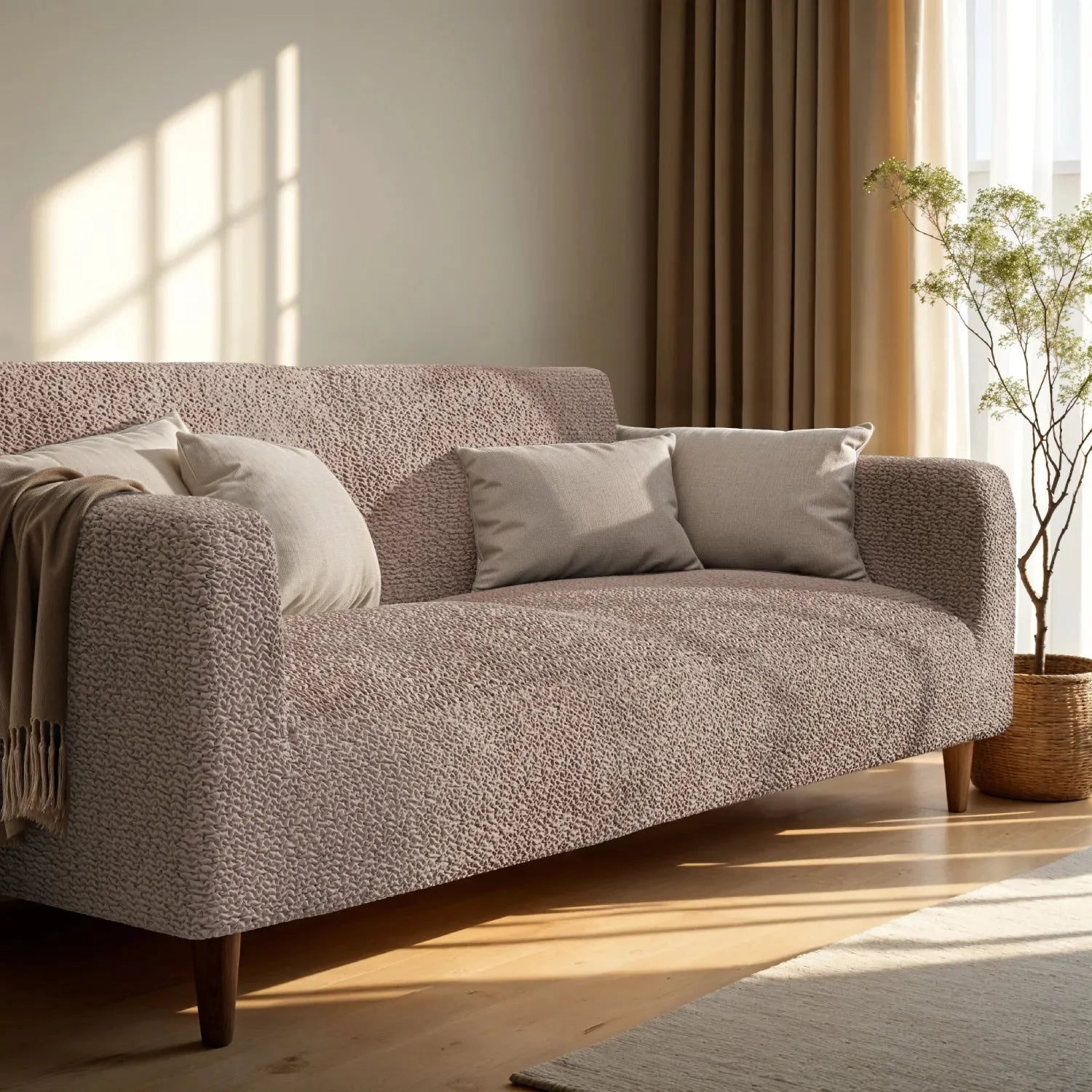 2 Seater Loveseat Slipcover - Soft Microfiber Fabric - Perfect for Living Room, Bedroom & Home Decor