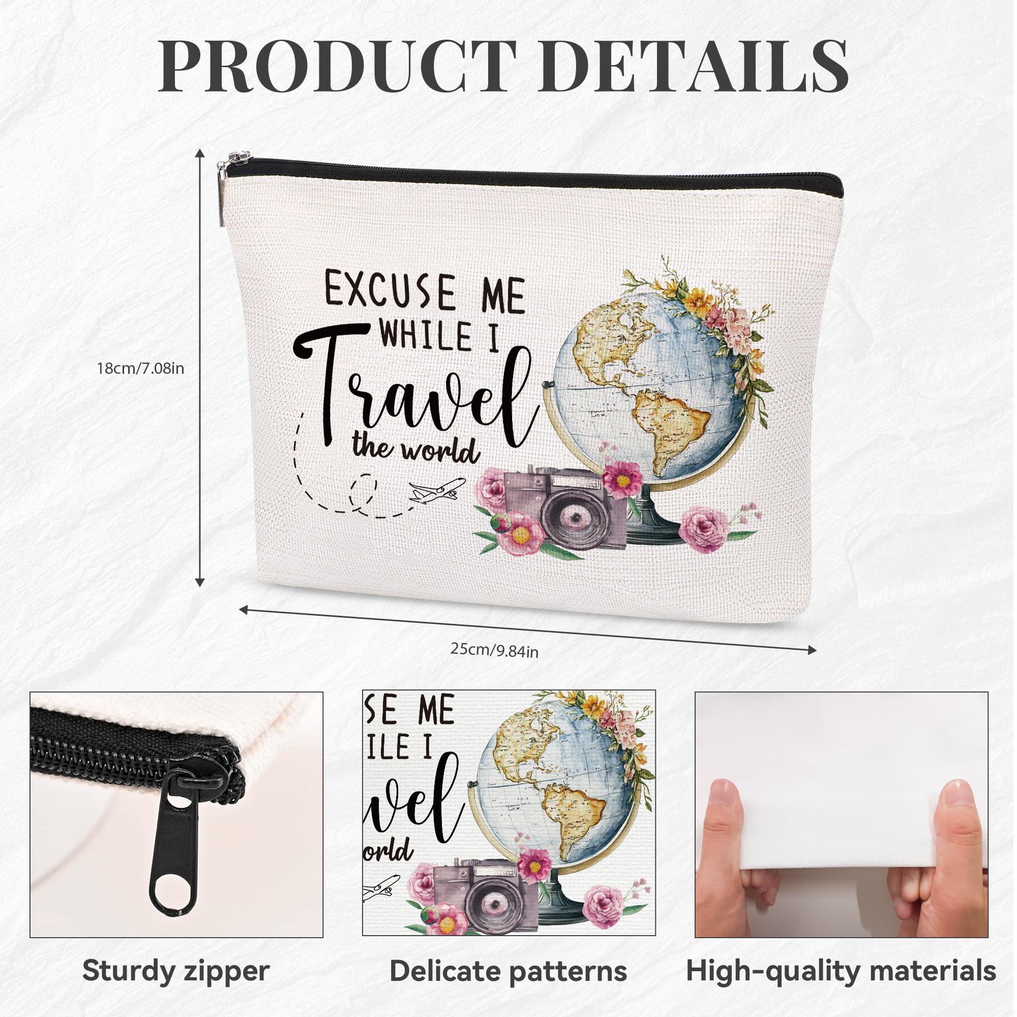 Stylish Travel Cosmetic Bags for Women - Perfect Makeup Organizer for Trips, Best Gift Idea for Travel Lovers & Girls Getaways - Ideal for Vacations, Business Trips & Weekend Adventures