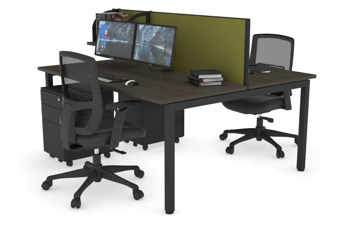 Quadro Square Legs 2 Person Office Workstation Desk [1400L x 700W] - Perfect for Collaborative Workspaces & Home Offices