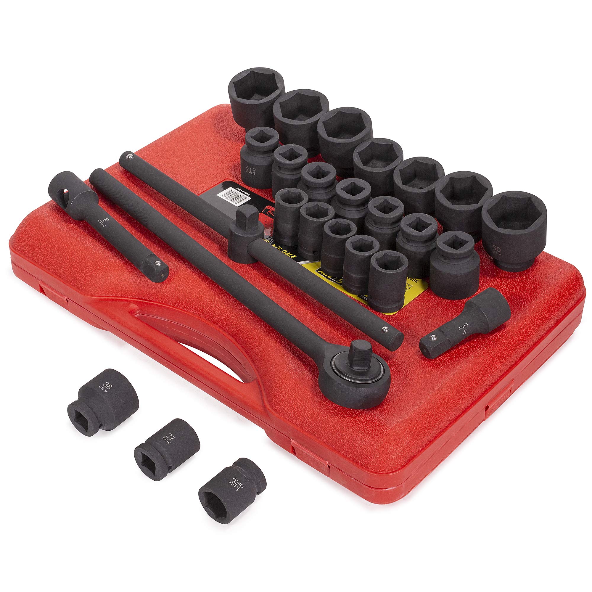 Stark 27-Piece Jumbo Impact Socket Set - SAE & Metric (3/4