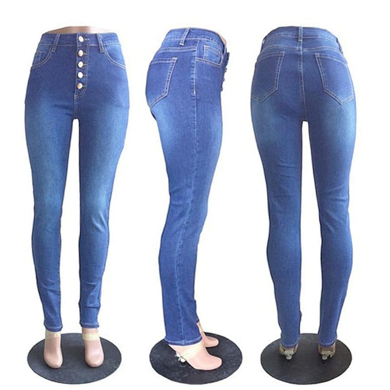 Women's High Rise Stretch Skinny Jeans - Super Soft Denim for Curvy Fit, Perfect for Casual & Office Wear