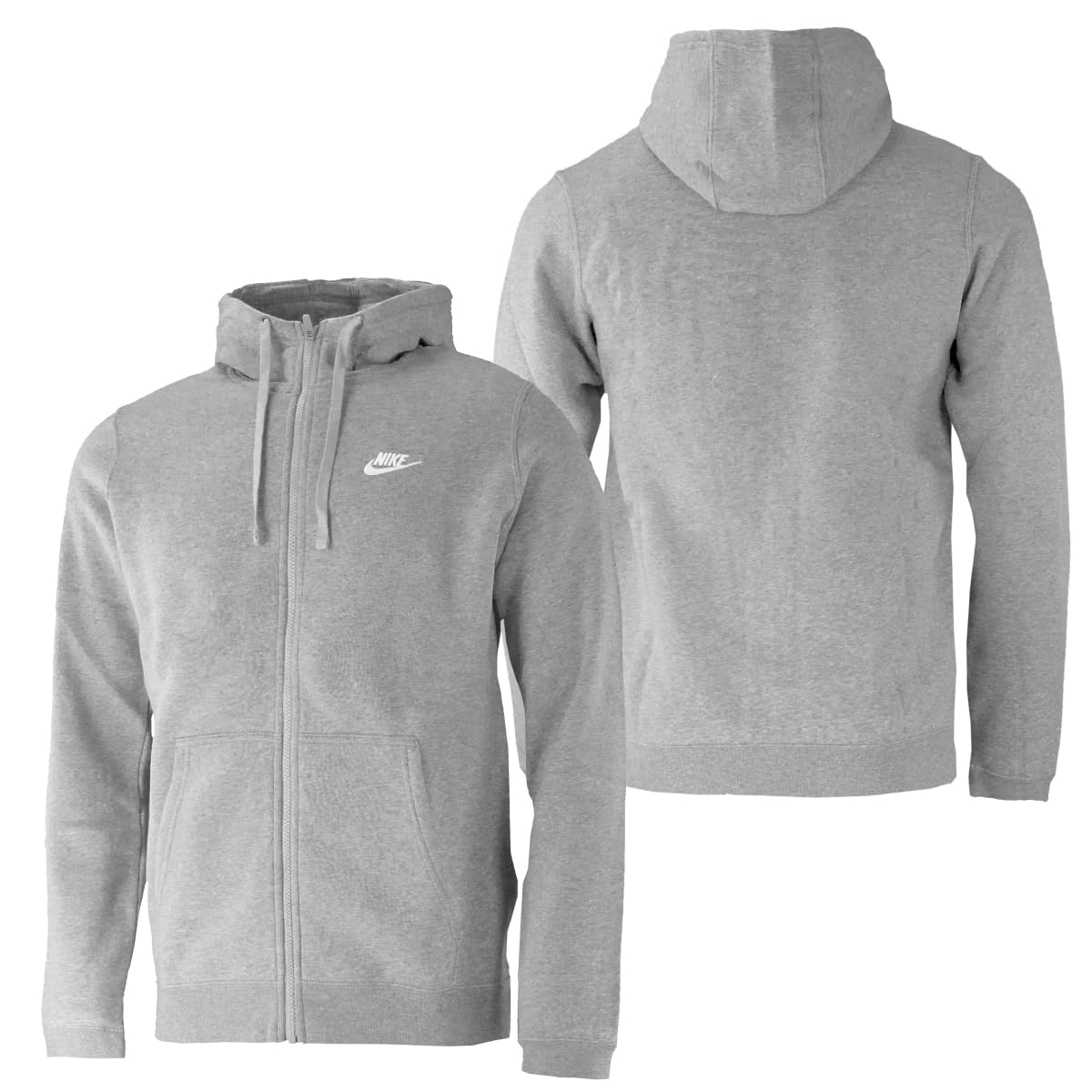 Nike Men's Sportswear Full Zip Hoodie Sweatshirt - Lightweight Athletic Jacket for Gym, Running & Casual Wear | Comfortable Cotton Blend Pullover for Everyday Use