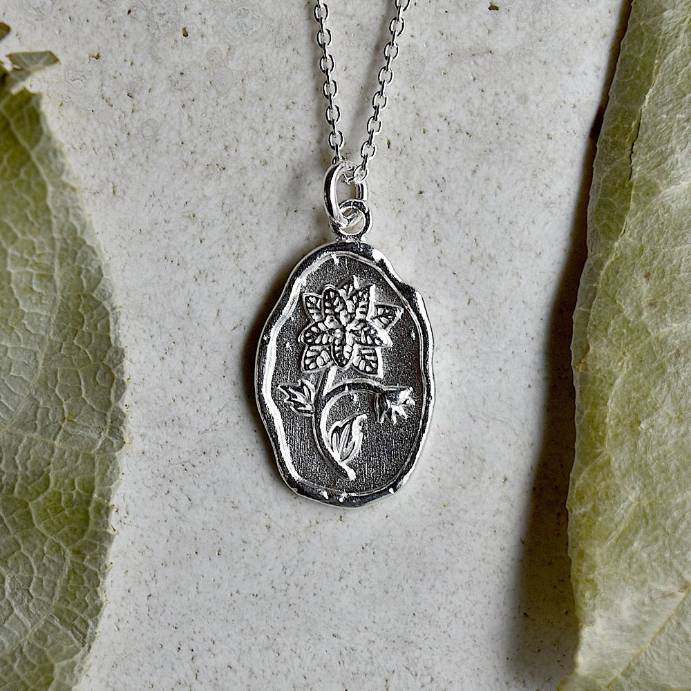 Flower of the Month Charm Necklace - Birth Month Floral Pendant Jewelry for Women - Perfect Gift for Birthday, Anniversary & Special Occasions