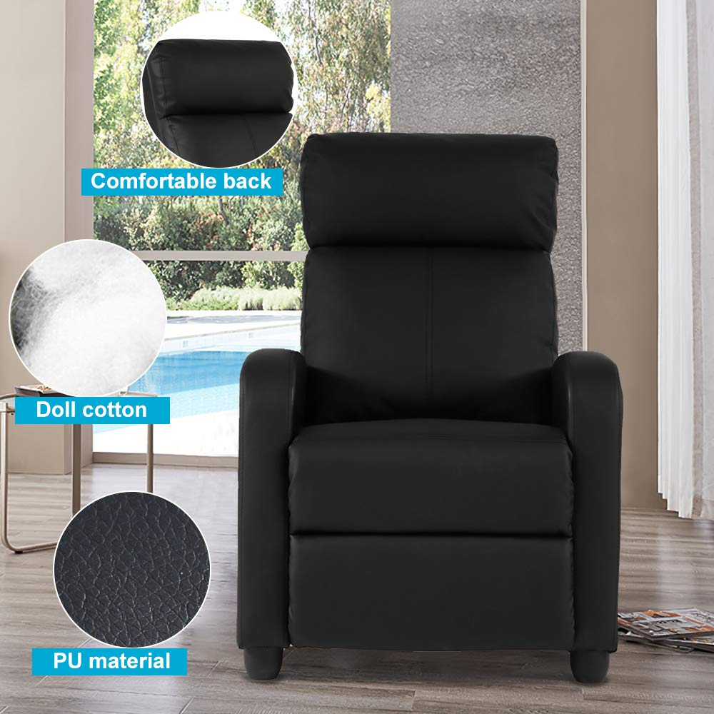 Ergonomic Recliner Chair for Adults with Massage & Remote Control - Comfortable Lounge, Gaming & Reading Chair for Living Room, Home Theater & Office Relaxation