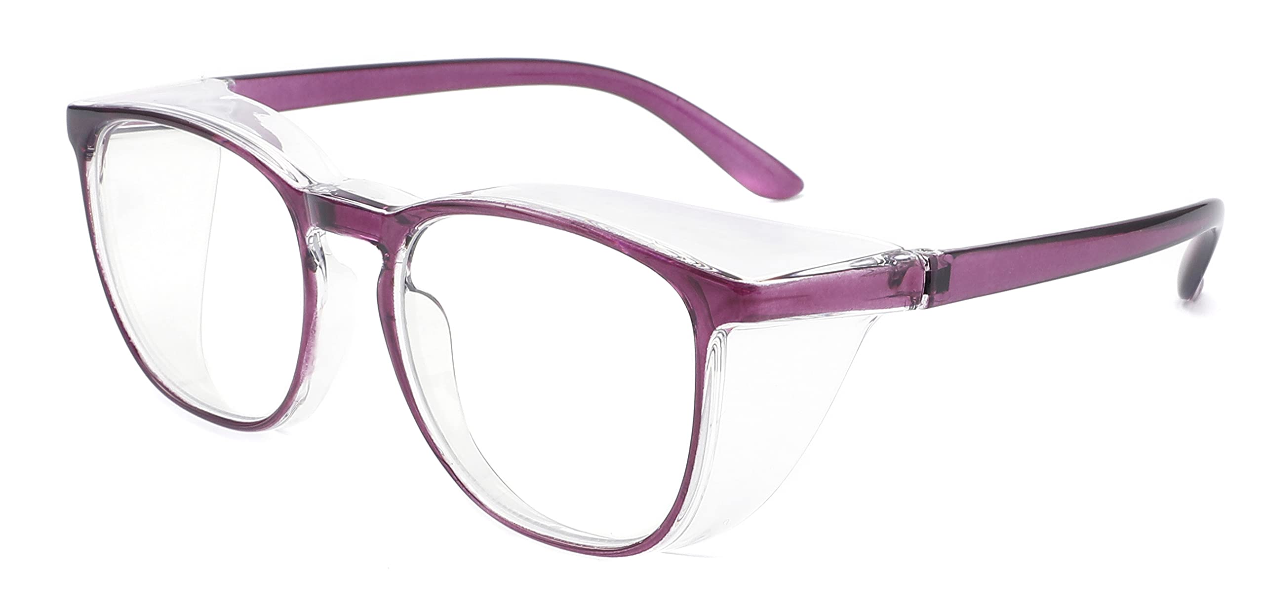 Alsenor Anti Fog Safety Glasses - UV Protection & Blue Light Blocking Protective Eyewear for Men & Women (Purple) - Ideal for Construction, Lab Work & Computer Use