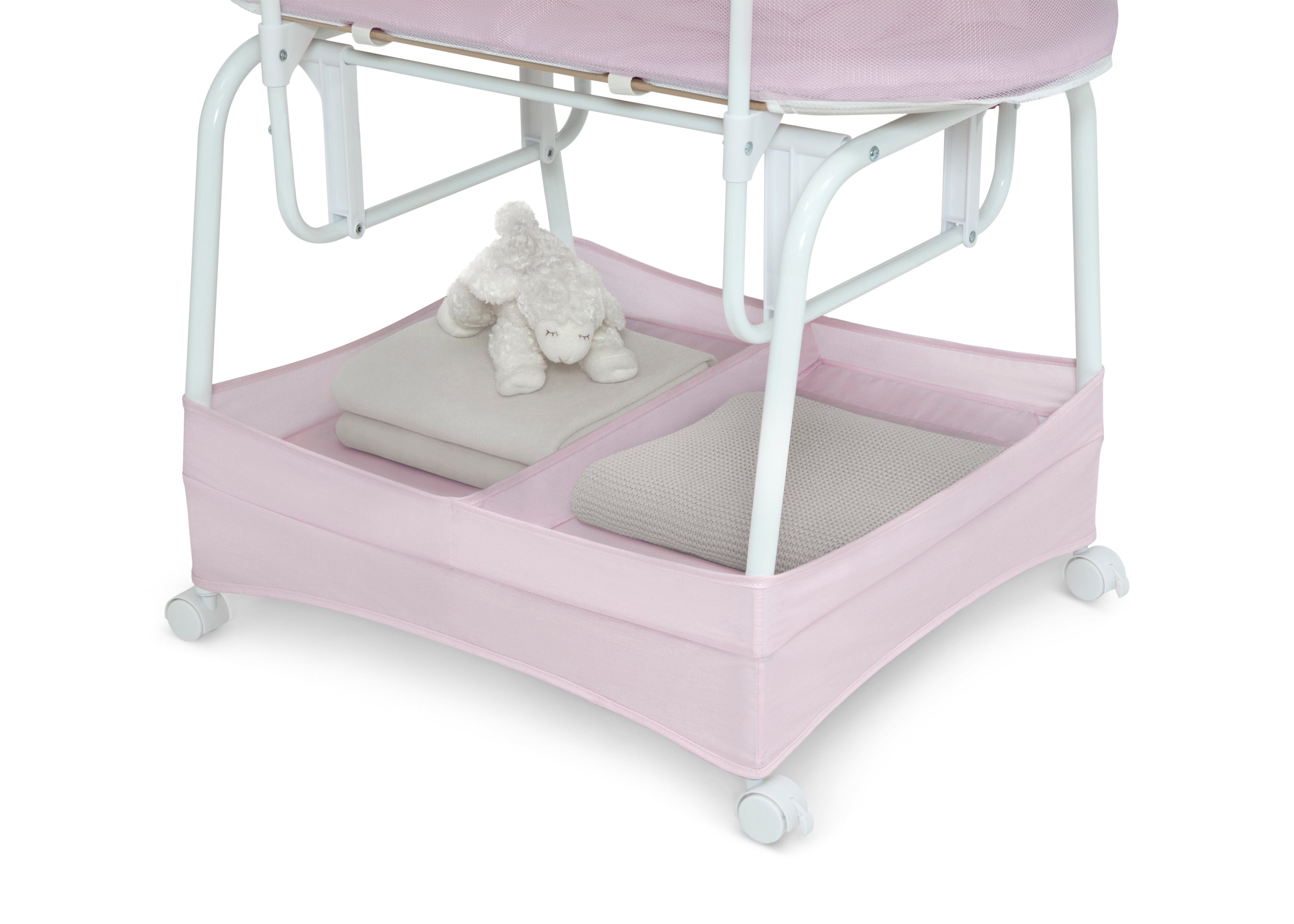 Flora Gliding Baby Bassinet - Portable & Lightweight Crib for Newborns - Perfect for Nursery, Travel & Co-Sleeping