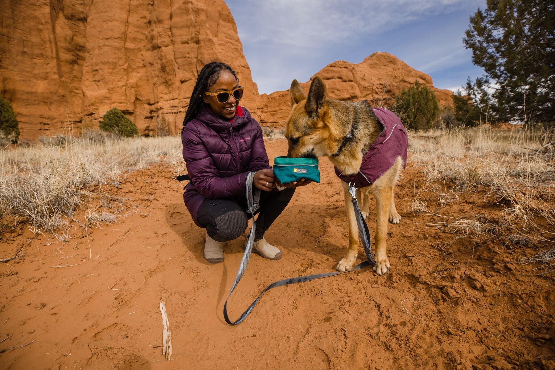 Ruffwear 2-in-1 Overcoat with Built-in Chest Harness in Basalt Gray - Waterproof Dog Jacket for Hiking & Winter Outdoor Adventures