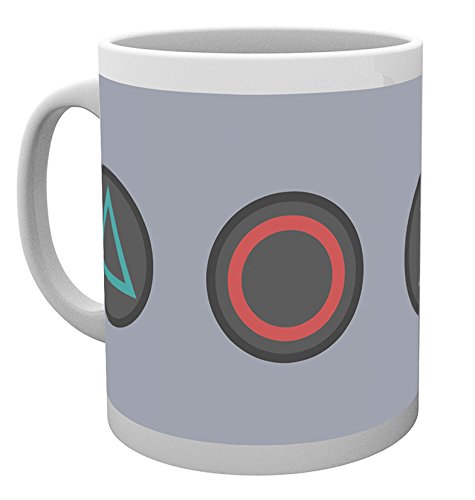 GB Eye Ltd Playstation Themed Buttons & Multi-Colour Mug - Perfect for Gamers & Collectors | Great Gift for PS Fans, Office & Home Decor