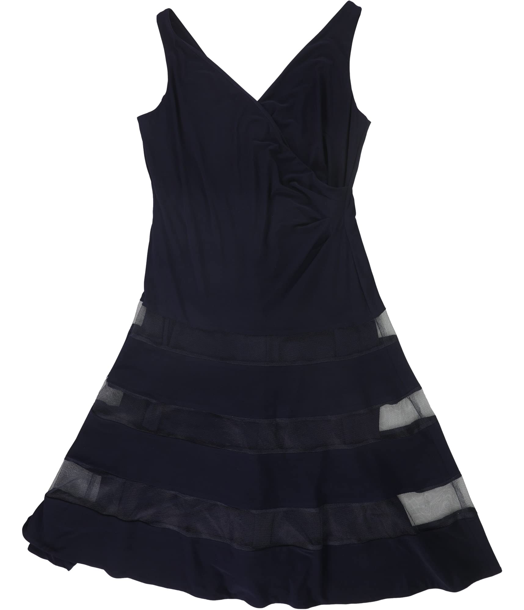 Ralph Lauren Women's Tulle Stripe Cocktail Dress - Elegant Party Gown for Weddings, Galas & Special Occasions