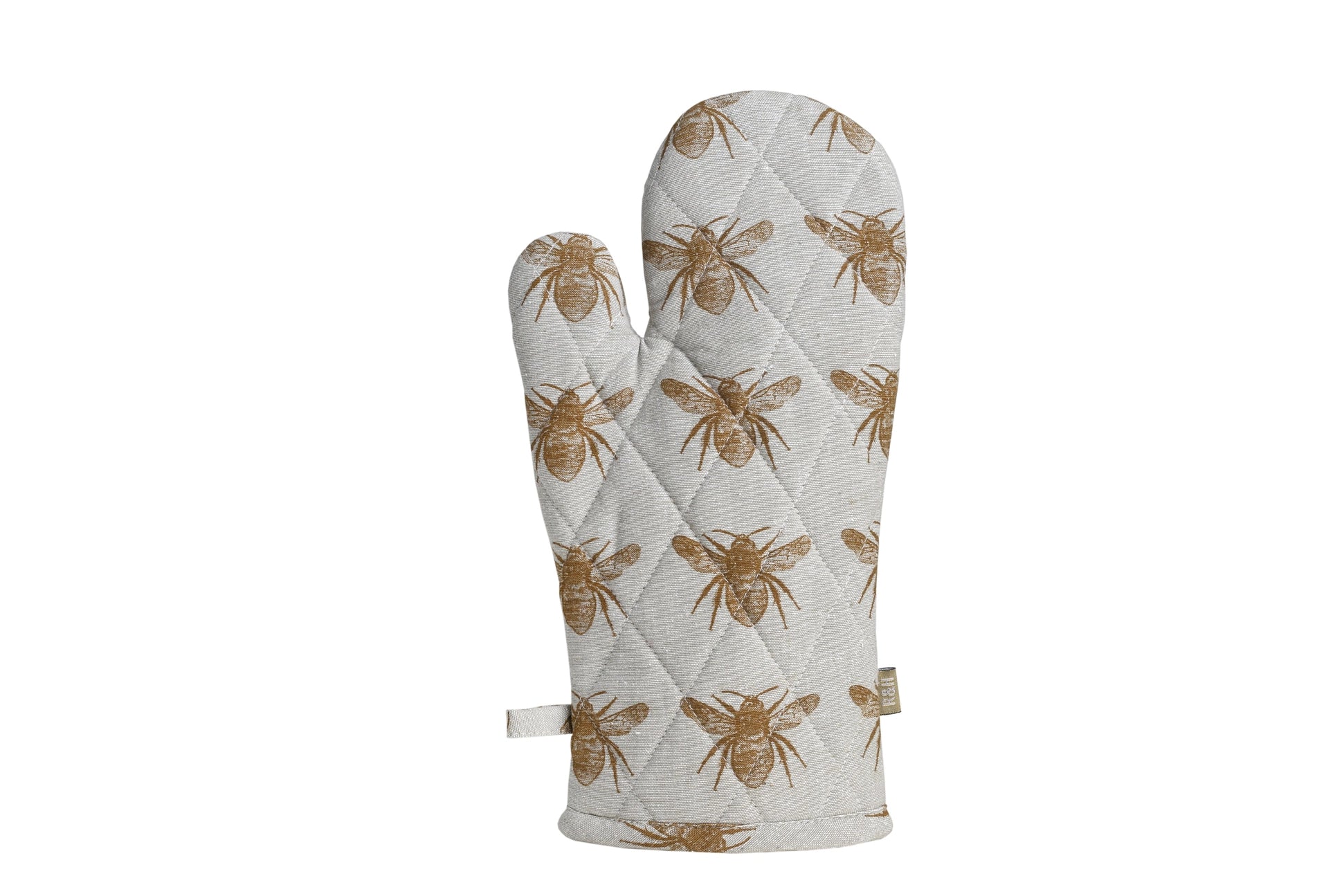Mustard Honey Bee Oven Mitt - Heat Resistant Kitchen Glove for Baking, Cooking & Grilling - Perfect for BBQ, Pot Handling & Hot Dish Protection