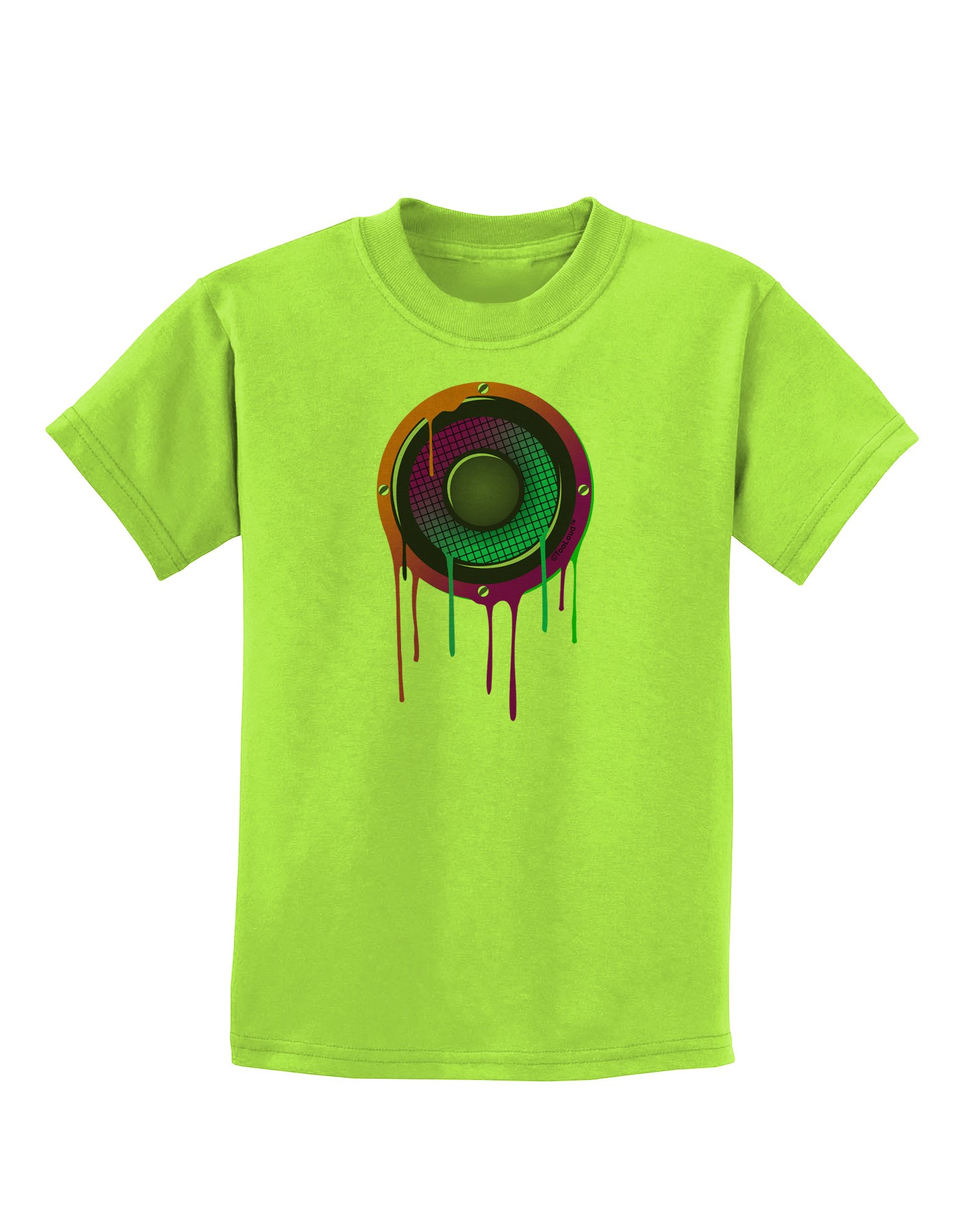 TooLoud Paint Drips Speaker Graphic T-Shirt for Kids - Fun Music & Art Inspired Tee for Playdates, Concerts & Creative Activities