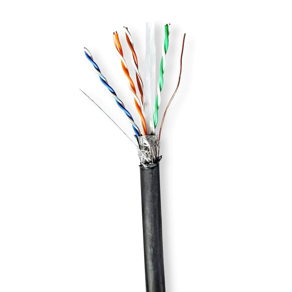 Outdoor S/FTP CAT6 Ethernet Cable 100m Roll - 100% Pure Copper, UV Resistant & Waterproof for Reliable High-Speed Networking - Perfect for Garden, Security Cameras & Industrial Use